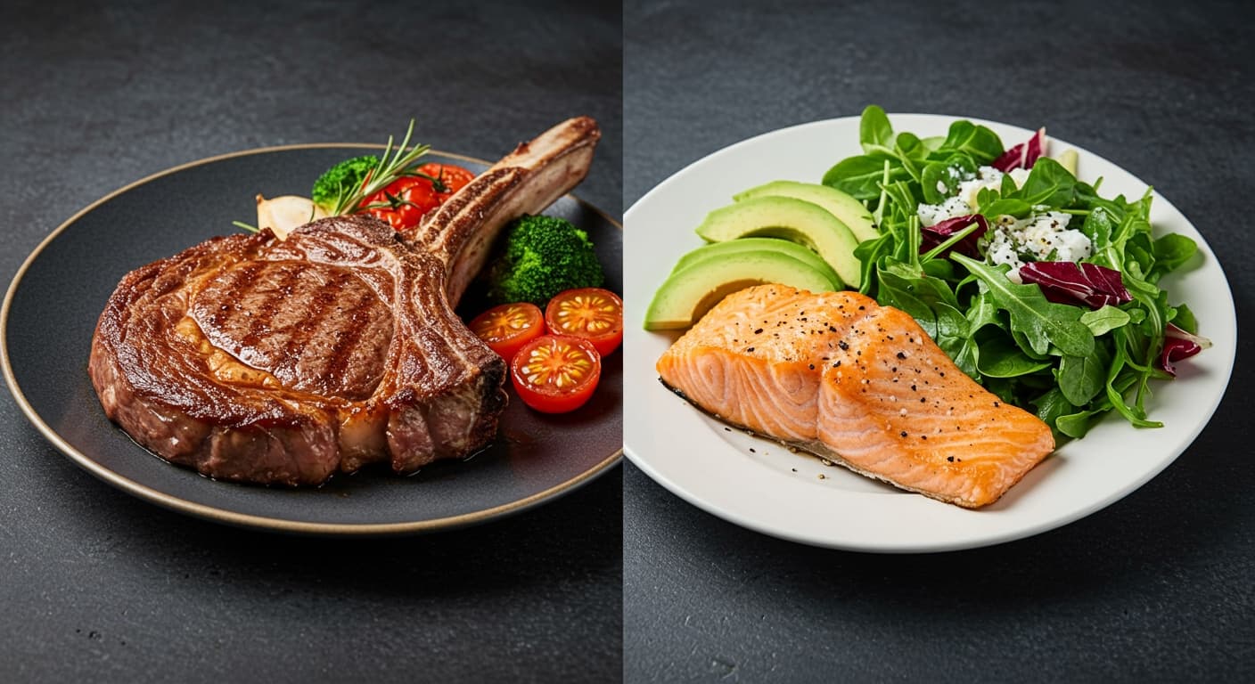 Two plates of food