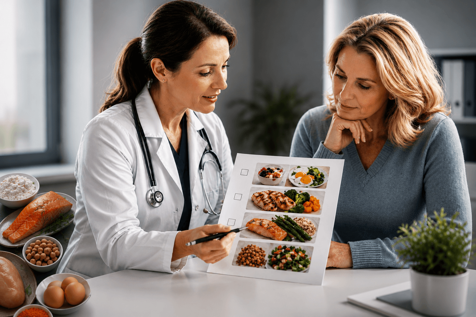 Doctor is suggesting the right food