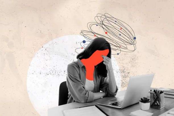 woman is stressing about her problems