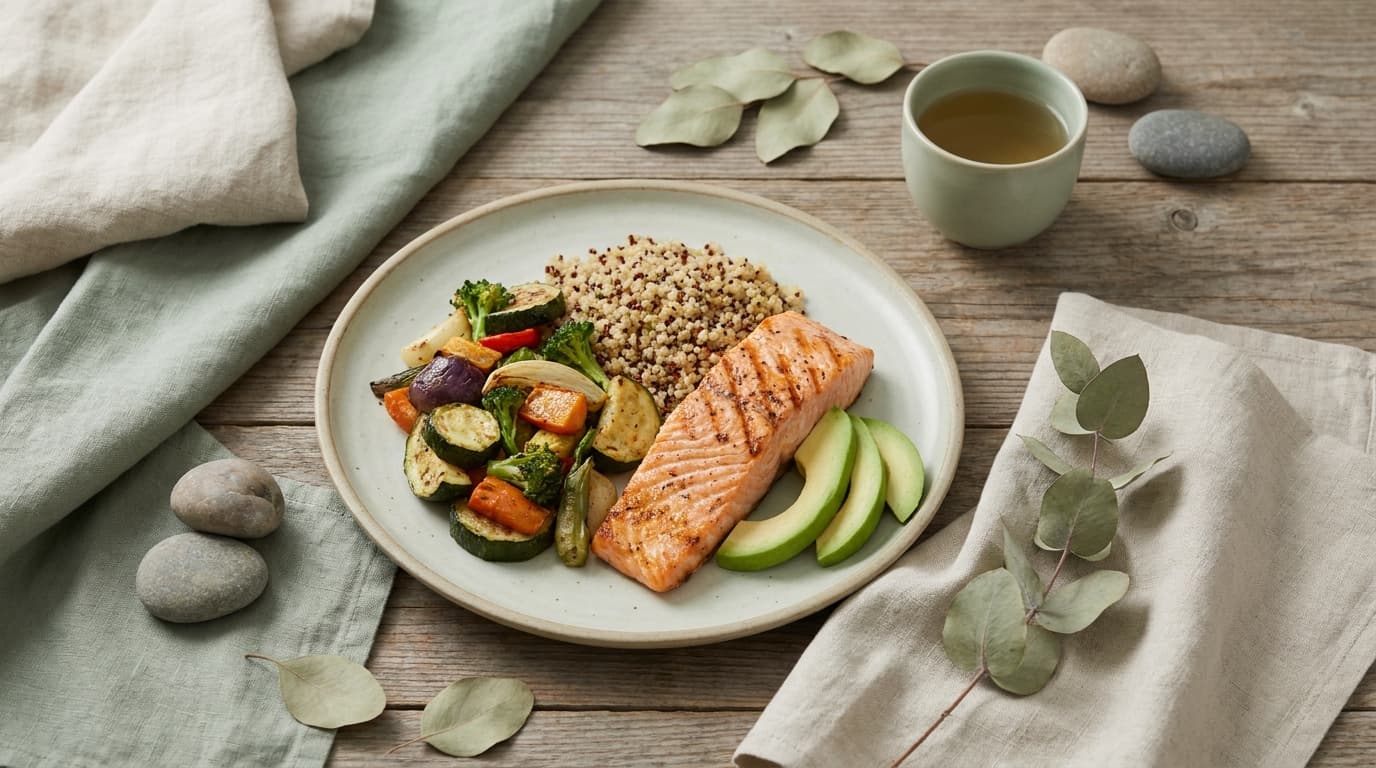 grilled salmon steak
