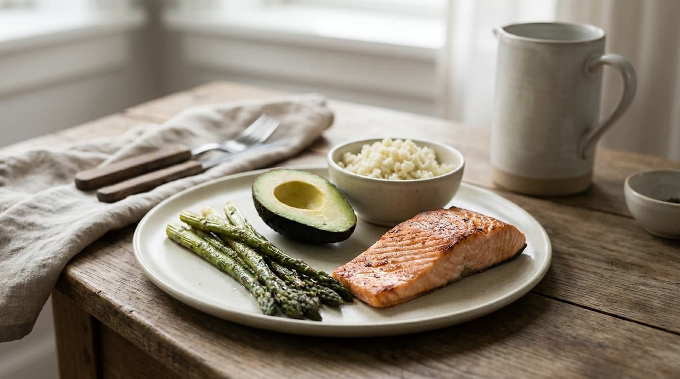 grilled salmon plate