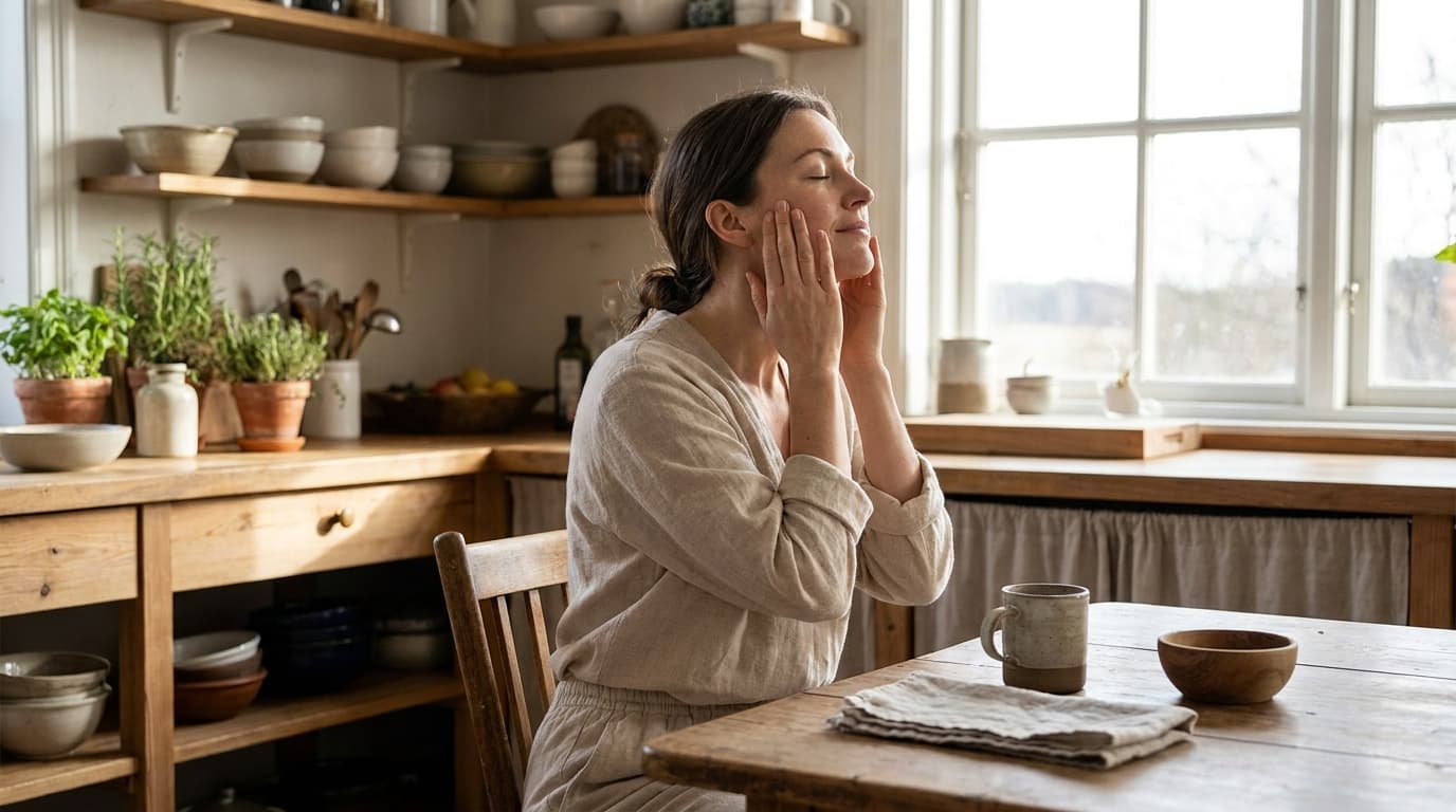 drinking morning coffee