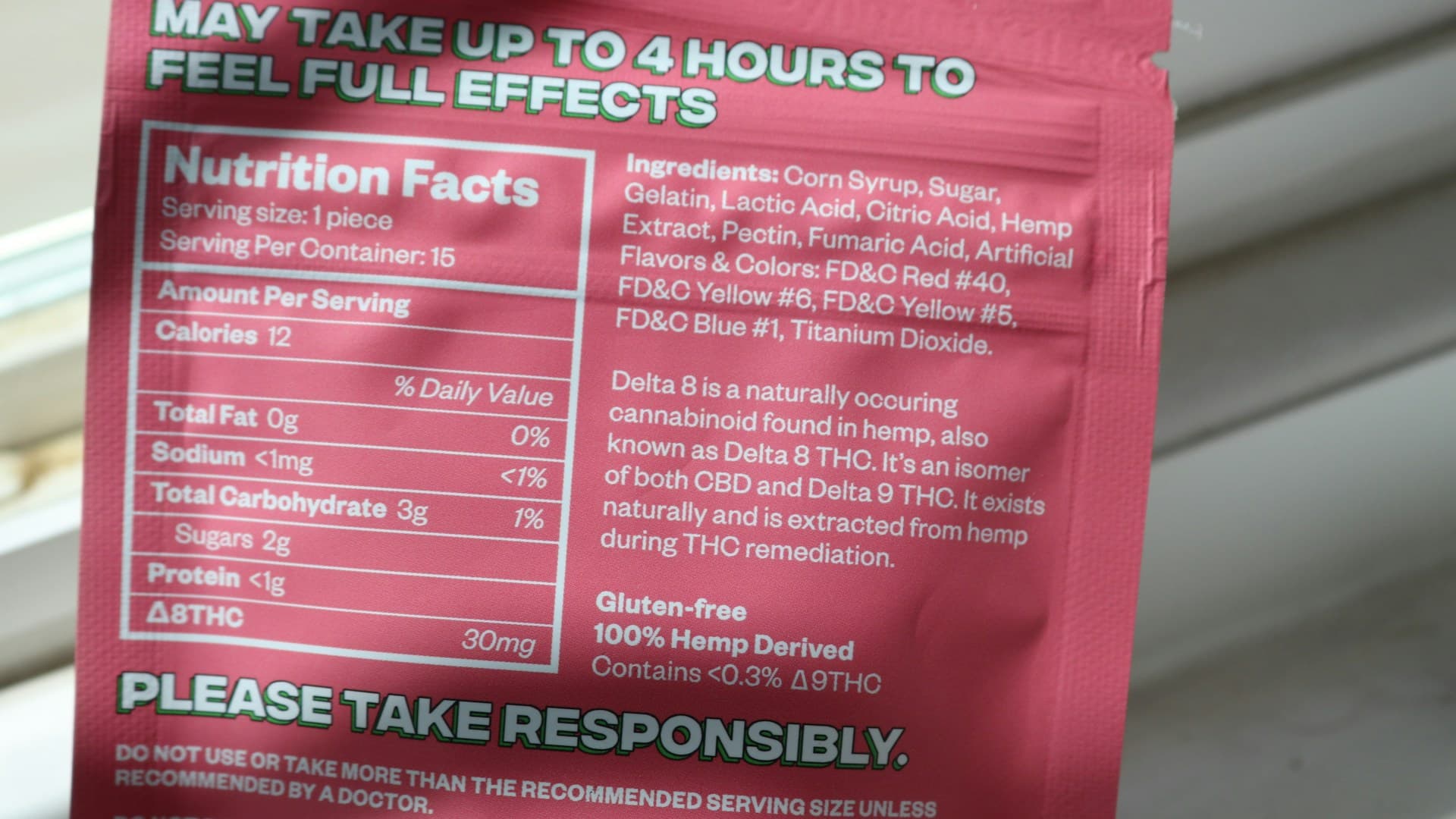 nutrition label