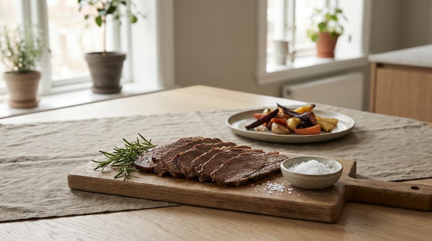 sliced roasted brisket