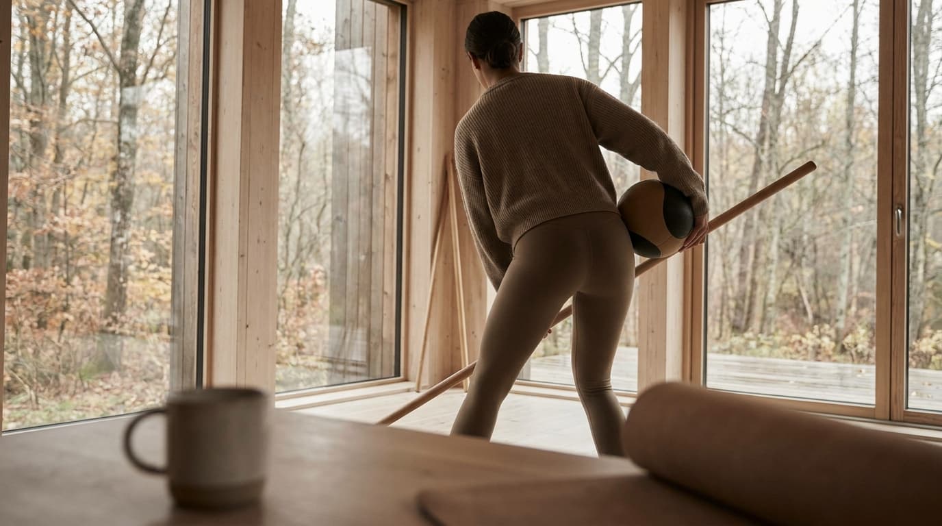 a woman doing stretch