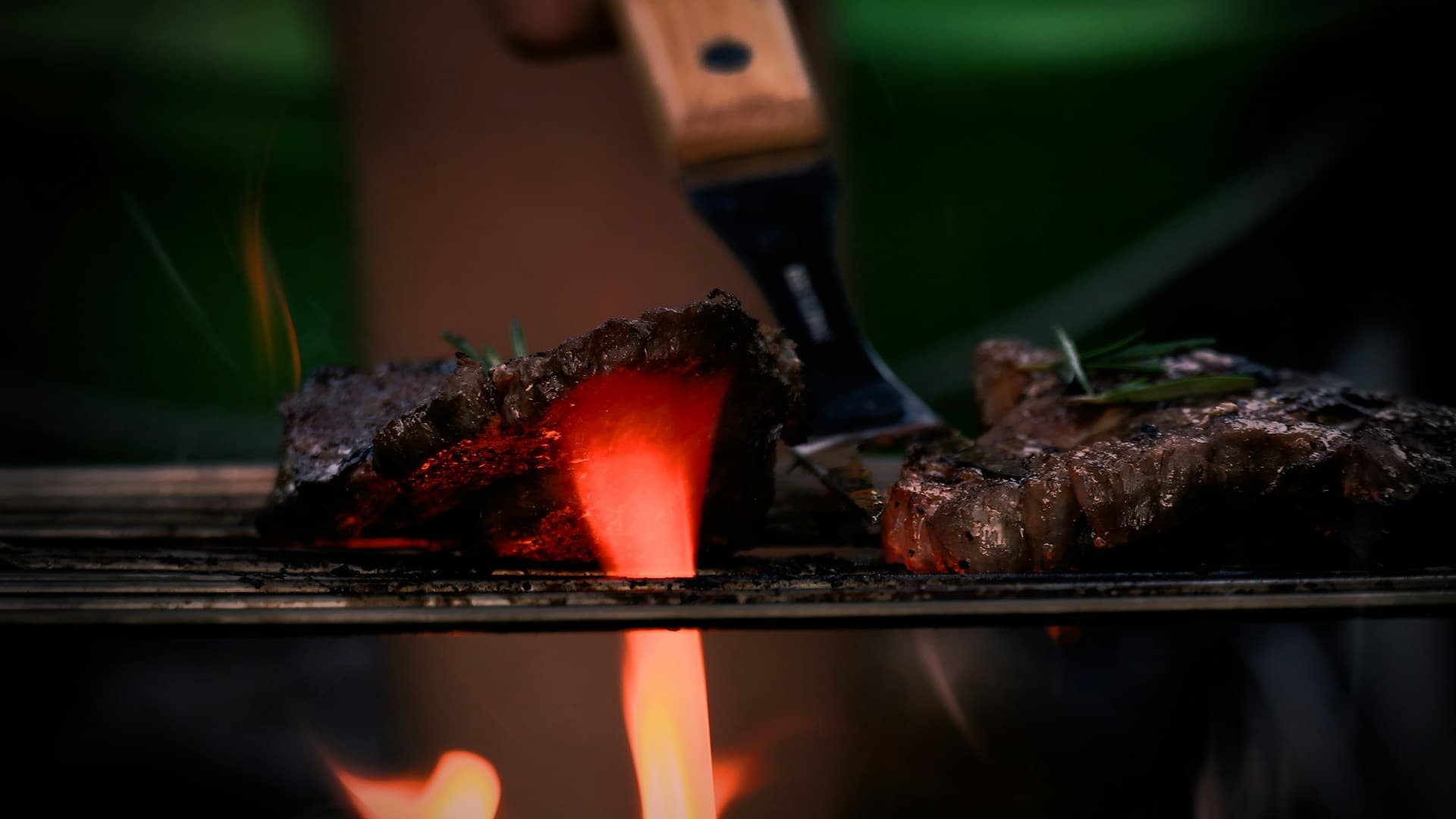 A perfectly cooked ribeye steak on a plate next to scrambled eggs, illustrating a simple carnivore diet meal.